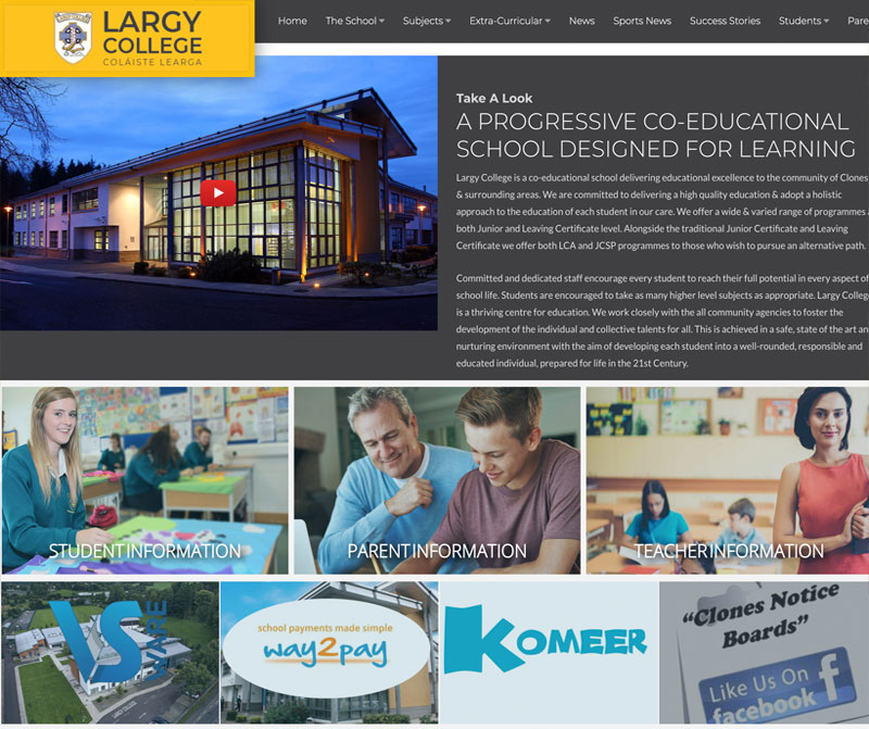 Website Design for Largy Secondary school
